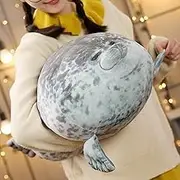 Large Seal Pillow Throw Pillow for Bedtime Room Decor Home Decoration Soft Kawaii Animal Cushion (40cm)
