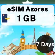 eSIM Azores - 1 GB - 7 Days - Travel eSIM | QR code activation