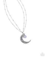 Paparazzi Crescent Charm Purple Necklace NWT