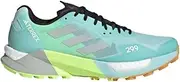 [adidas] Women's Terrex Agravic Ultra Running Shoe, Semi Flash Aqua/Wonder Silver/Lucid Lemon, 12.5