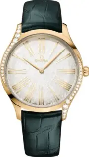 Omega DeVille Tresor Yellow Gold Silver Dial Ladies Watch 428.58.39.60.02.001