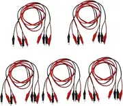 iplusmile 5sets Jumper Wires with Alligator Clips Flexible Test Leads for Circuit Testing Design Easy Connection for Multiple Scenarios 2pcs*5