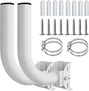 Universal Wireless Bridge Bracket Mount, J Pole Mount Accessory for Outside TV Antenna, Pole and Wall-Mounted Mount for Outdoor AP Access Point Client Bridge CPE(2 Pack)