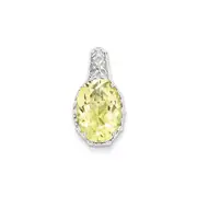 Sterling Silver Lemon Quartz Pendant