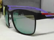 PRADA SPS 52T DG0 Square Black Frame Grey Mirrored Lens Sunglasses 59 17 140*NIB