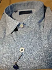 NWT David Donahue Men's Size XL Long Sleeve Button Down Shirt Fancy Meteorite Li