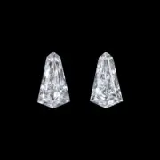NATURAL DIAMOND BULLET SHAPE MATCHING PAIR 0.30c LOOSE ACCENT STONES D VS SHIELD