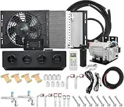 404-4L 12V/24V Electric Automotive Air Conditioner Energy Heat&Cool Underdash AC Unit Compatible With Tractor Truck Camper Van Caravan(COOL 24V)