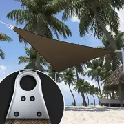 ColourTree Custom Size Brown Sun Shade Sail with Super Ring Right Triangle Large