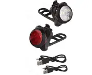 Bike Light Set, USB Rechargeable, Super Bright Bicycle Light, Bike Lights Front and Back, Bike Headlight, Waterproof