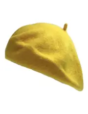 [BR Apparel] Warm Army Style French Beret Military Cap in Yellow