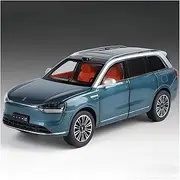 Die-cast 1:24 for AITO M9 Alloy Diecast Car Models Sound Light Pull Back Simulation Business SUV Mini Vehicle Model Exhibits Miniature Vehicle(Blue)