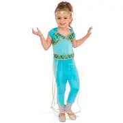 Arabian Princess Jasmine Genie Arab Harem Aladdin Book Week Girls Costume
