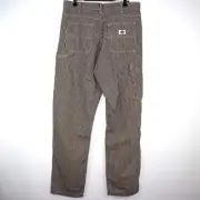 Dickies Mens 30 x 32 Taupe Hickory Striped Carpenter Pants NEW C1083