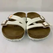 Birkenstock New w/ Box Yao Balance White Birko Flor Regular Width - Select Size
