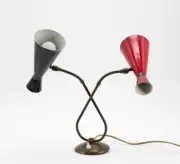 Antique Double Cone Diabolo Cross Table Light