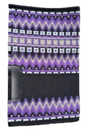 Soft Purple Off White Black western Show wool saddle blanket Oversized 34*42
