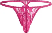 [Generic] Plus Size Christmas Lingerie for Women 3X Men's G-String T-Back Shorts Men Underwear Men Stylish Lace Pattern Plus Size Satin Lingerie for Women 3X