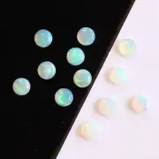 2.6mm round set of 1 2 Australian opal natural solid light opal loose stone