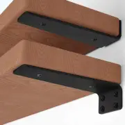 Floating Shelf Bracket 6 Inch of 4 Pack Heavy Duty 6 Inch, Black 4