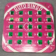 VINTAGE Regal AUTO BINGO Cards Games Perfect For Car Trips SEALED 3 CARDS