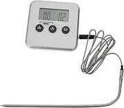 ELAYARD BBQ Thermometer with Alarm Function Multipurpose Meat Thermometer for Cooking Grilling Versatile Measurement Tool for Indoor Outdoor Use Magnetic Back Easy Placement Options