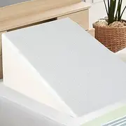 [Giselle Bedding] Memory Foam Wedge Pillow Adjustable Bamboo Bed Pillows for Sleeping Hotel Cushion Back Neck Support, Washable Pillowcase, Leg Rest Lift Sleep TV Watching Reading Beige Twin Pack