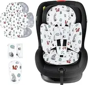 KAKIBLIN Head and Body Support Pillow Infant Car Seat Insert for Newborn to Toddler,3D Breathable Fabric Carseat Head Support,Stroller Baby Car Seat Cushion for Swing, Stroller, Bouncer (Gray)