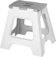 Vigar Compact Foldable Stool 40 cm Height Grey Lightweight Portable