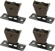 WHYHKJ 4pcs Roller Blind Bamboo Blind Lifter Pulley for Blinds, Roman Blinds, Pleated Curtains etc., Brown