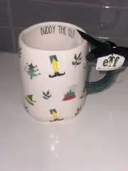 RAE DUNN Buddy The Elf Whimsical Shoes, Snowglobe Holly Christmas Mug NEW 2024