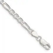 7 Inch Sterling Silver 3.75mm Figaro Anchor Chain