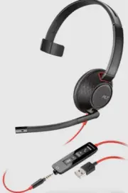 Plantronics - C5210 - Over-The-Head USB Monaural Headset with Mic - Black