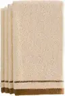 Creative Scents Cotton Fingertip Towels Set - 4 Pack - 11 x Fingertip, Ivory