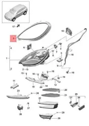 Genuine PORSCHE Macan 95B Seal Right 95B941323D (for: Porsche)