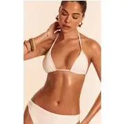 White Triangle Mix & Match Bikini Top, White