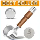 Premium 51mm Bottomless Portafilter for De'Longhi - Walnut and Stainless Steel