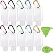 Travel Bottles with Keychain, 2oz/50ml Portable Plastic Travel Bottles - Leakproof Squeeze Bottles with Flip Cap - Empty Refillable Containers for Hand Sanitizer Conditioner Body Wash Liquid etc