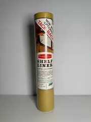 NIP 70's Vintage Rubbermaid Gold Shelf/Drawer Liner 10 Ft/12 In