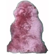 100% Genuine Sheepskin Rug Lambskin Rug Wool Pink Fluffy