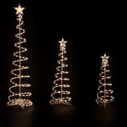 Northlight 3 Spiral Christmas Trees Star Tree Topper 3, 4, 6ft Clear Lights