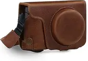 MegaGear Ever Ready Genuine Leather Camera Case Compatible with Panasonic Lumix DMC-TZ101, DC-TZ220