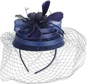 [CANIGHT] Fascinator Headwear with Removable Clip Elegant Mesh Tea Party Hat Banquet Headdress for Women Versatile Hair Clip Headband Accessory present for Friends