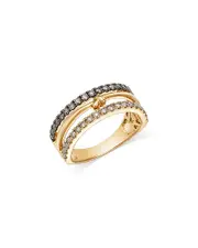 Bloomingdale's Fine Collection Champagne & Brown Diamond Faux Stack Band in 14K Yellow Gold, 0.67 ct. t. w.