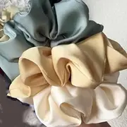 3pcs Satin Hair Scrunchies, Simple Style Hair Ties, Soft Hair Rope for Sleep, Ponytail Holders, Hair Accessories for Women