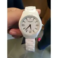 在飛比找蝦皮購物優惠-Emporio Armani 白色陶瓷女錶 折扣無原盒