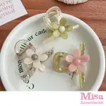 【MISA】透明抓夾 小花抓夾/透明果凍色系五瓣小花造型抓夾 馬尾夾 盤髮夾(3色任選)