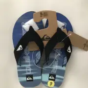 Quicksilver Men’s Flip Flops Blue Sandals Size 9