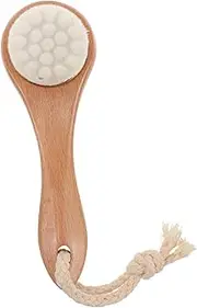 Beaupretty Manual Face Wash Brush Exfoliating Brush for Women Wood Handle Skincare Tool