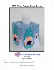 Winter Gnome Tissue Topper-Plastic Canvas Pattern or Kit